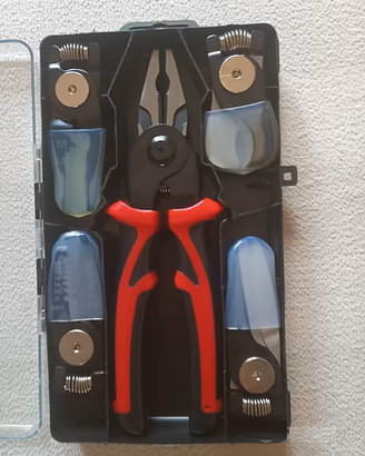 pinza con 5 inserti - nuova - cm 25