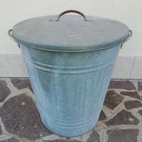 Bidone in ferro zincato 