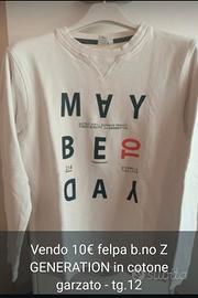 felpa tg.12 anni