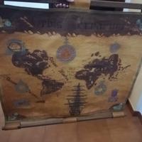 Mappa del mondo su pelle