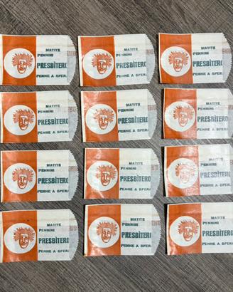 12 bustine vintage in carta Presbitero