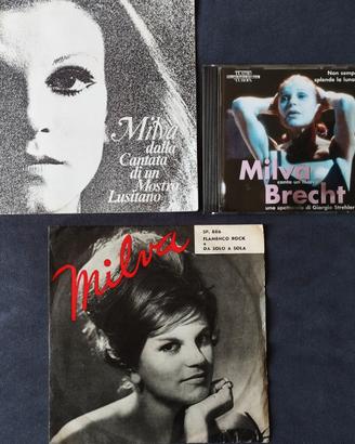 MILVA RARO LOTTO DI 2 45 GIRI INTROVABILI E CD