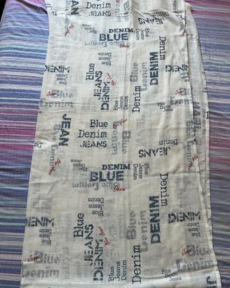 Tende Cameretta Ragazzi Urban Scritte Blu 286x143