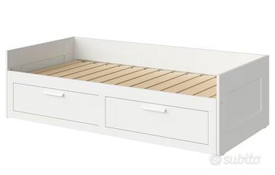 Letto singolo con letto estraibile e cassetti