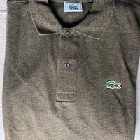 Polo manica lunga Lacoste marrone