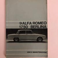 Libretto uso manutenzione Alfa Romeo 1750