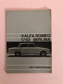 Libretto uso manutenzione Alfa Romeo 1750