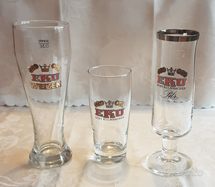 Set n.3 bicchieri calici birra anni anni 80
