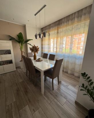 tavolo in vetro bianco cm. 180 x 90 x 75