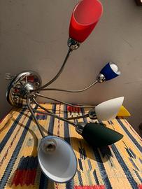 Coppia di lampadari modello "polipo" vetro Murano