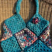 Borsa crochet fatta a mano stile patchwork