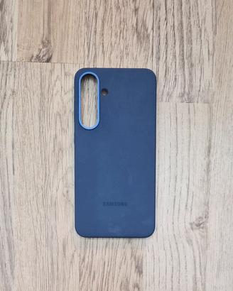 Cover in Silicone Samsung galaxy S25+ blu scuro 
