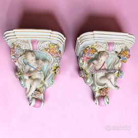 mensole scultura porcellana