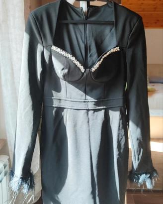 Vestito elegante nero a tubino 