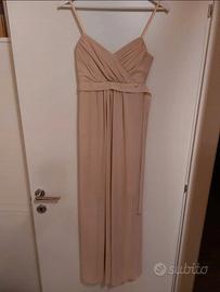 vestito lungo Rinascimento rosa cipria 