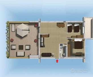 Casa con Terrazza e 2 camere e Aria condiz