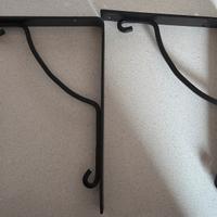 2 staffe, reggi mesole, 18x24cm metallo