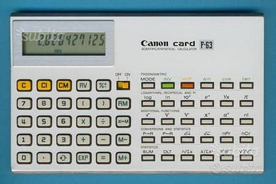 Calcolatrice Canon card F-63