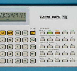 Calcolatrice Canon card F-63