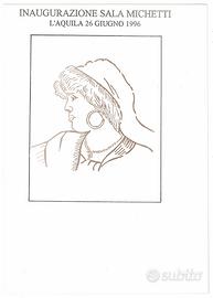 Cartolina inaugurazione sala michetti - l'aquila