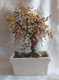 Bonsai realizzato con perline