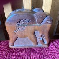 Porta sigarette legno elefante