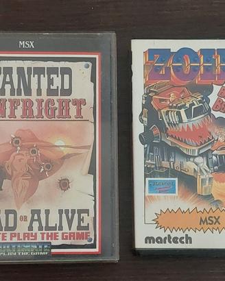 Msx retrogaming Wanted gunfright Zoids the battle