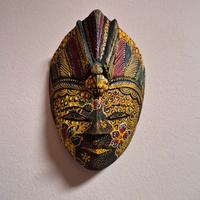 maschera tribale in legno 