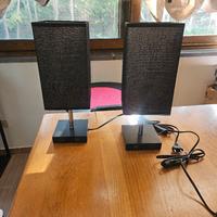 Coppia lampade nere usb touch 