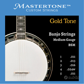 corde banjo gold tone medium nuove