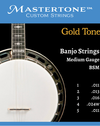 corde banjo gold tone medium nuove