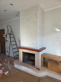 Rivestimento camino in marmo
