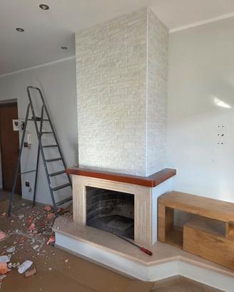 Rivestimento camino in marmo