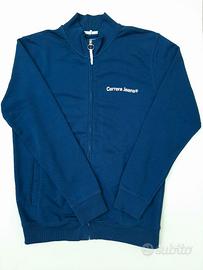 Felpa da uomo full zip Carrera in colore blu
