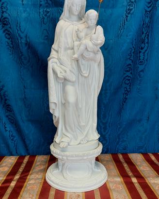 Grande Statua Madonna Col Bambino Gesù Scultura
