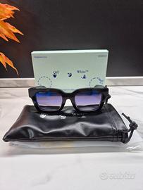 Occhiali Sole Off-White Neri Lenti Sfumate Viola