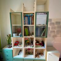 Libreria laccata bianca molto robusta