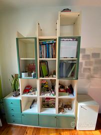 Libreria laccata bianca molto robusta