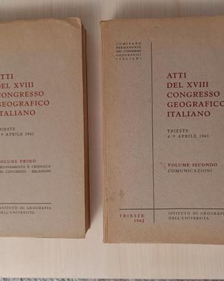 Atti del XVIII Congresso Geografico Italiano