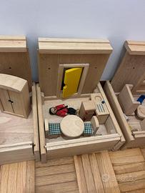 Scatole/stanze di legno per bambini