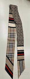 Twilly Burberry originale - 100% seta - double fac