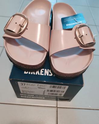 birkenstock madrid big buckle shine light rose 37