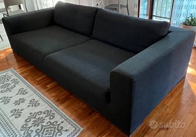 Divano Frigerio 3 posti 250 cm tessuto antracite