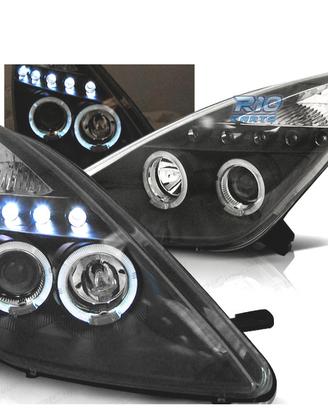 FARI TOYOTA CELICA T23 99-05 LED OCCHI ANGELI NERI