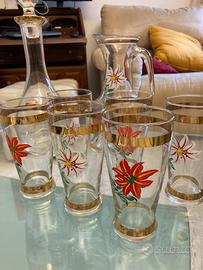 Set 6 bicchieri + Caraffa + Ampolla