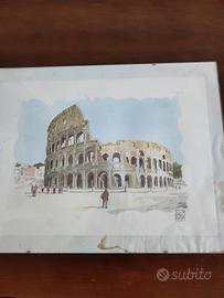 acquerello su cartoncino di Paolo Lattanzi 