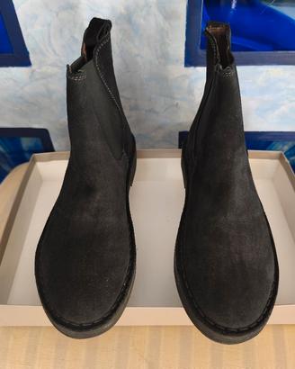 Stivali Chelsea B.  in Camoscio Nero - NUOVI N°37