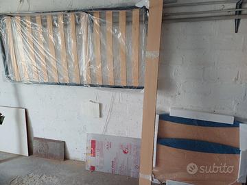 letto singolo con rete a doghe 