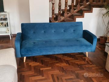 divano letto velluto  reclinabile 