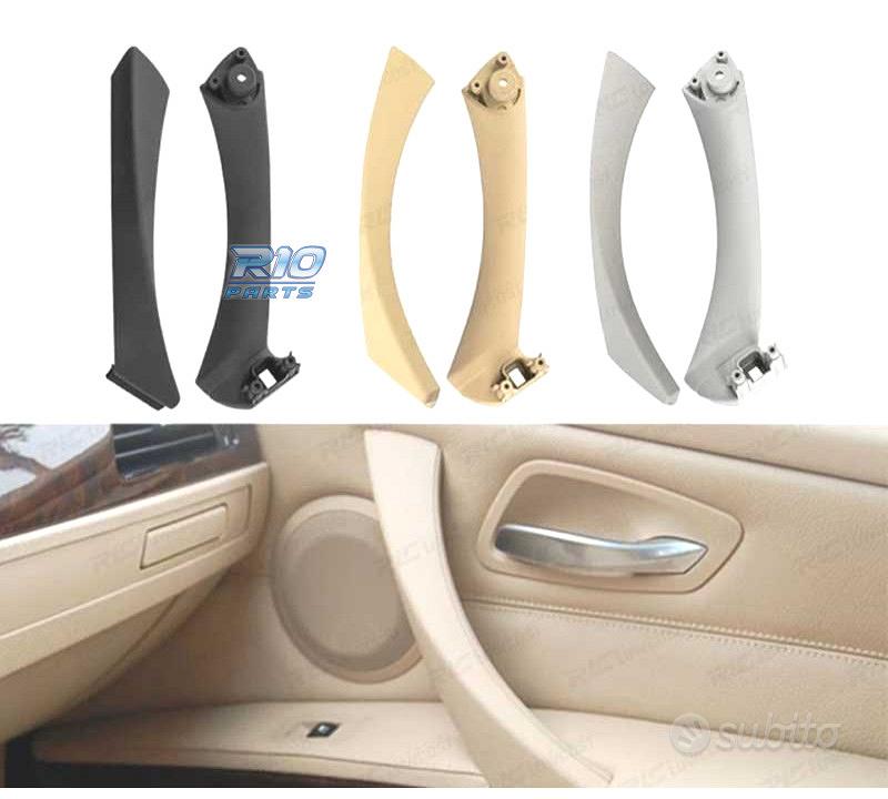 Geloo Maniglia Porta Interna Per BMW Serie 3 E90/E91 – Kit 3 Pezzi LHD In ABS+PC, Nero, Antigraffio Per Porta Anteriore E Posteriore